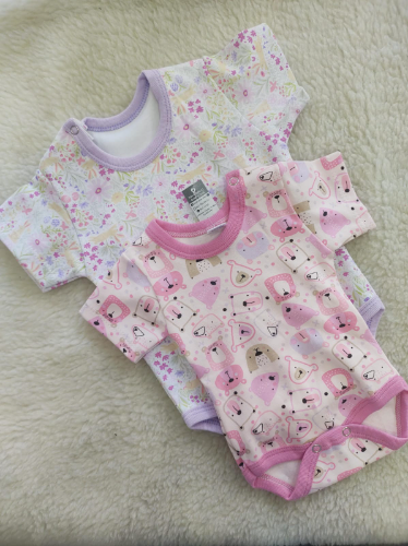 PB0332 BODY MANGA CORTA ESTAMPADO BEBE/A (ilovebaby)